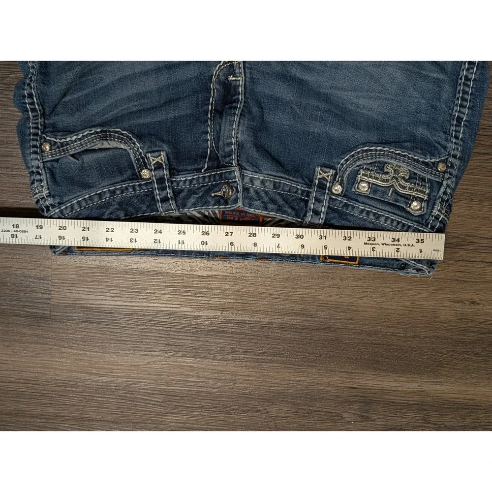 Rock Revival Betty Easy Skinny Jeans Womens 31 Medium Wash Embellished Y2K Denim
